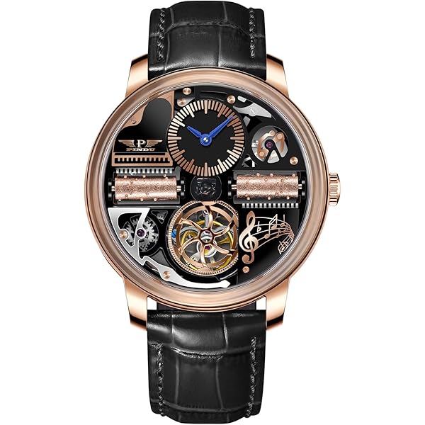 Amazon.com: SEAKOSS Skeleton Men's Double Tourbillon Wristwatches